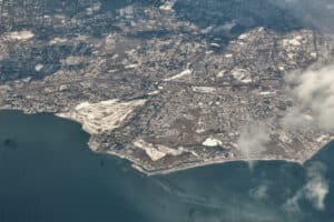 Aerial view of Fairfield, CT