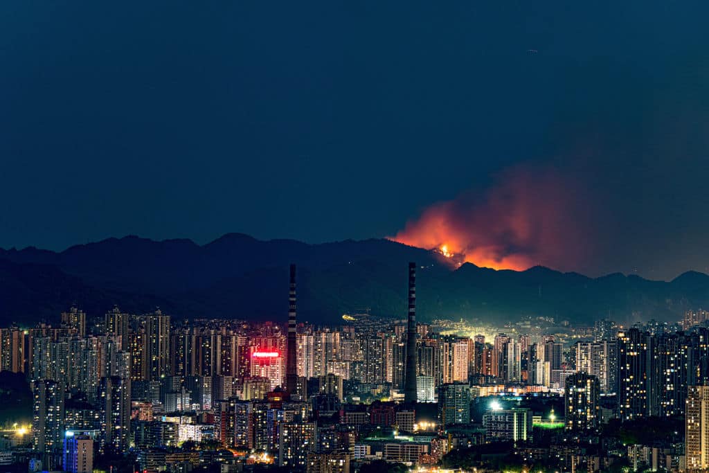 Mountain Forest Fire In Chongqing