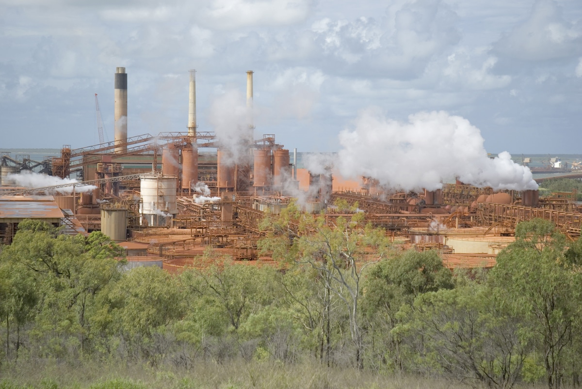 The Gladstone alumina refinery in Australia