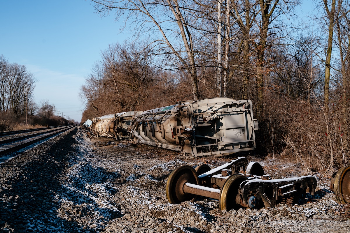 A Norfolk Southern train carrying hazardous materials derailed in Van Buren Township, Michigan