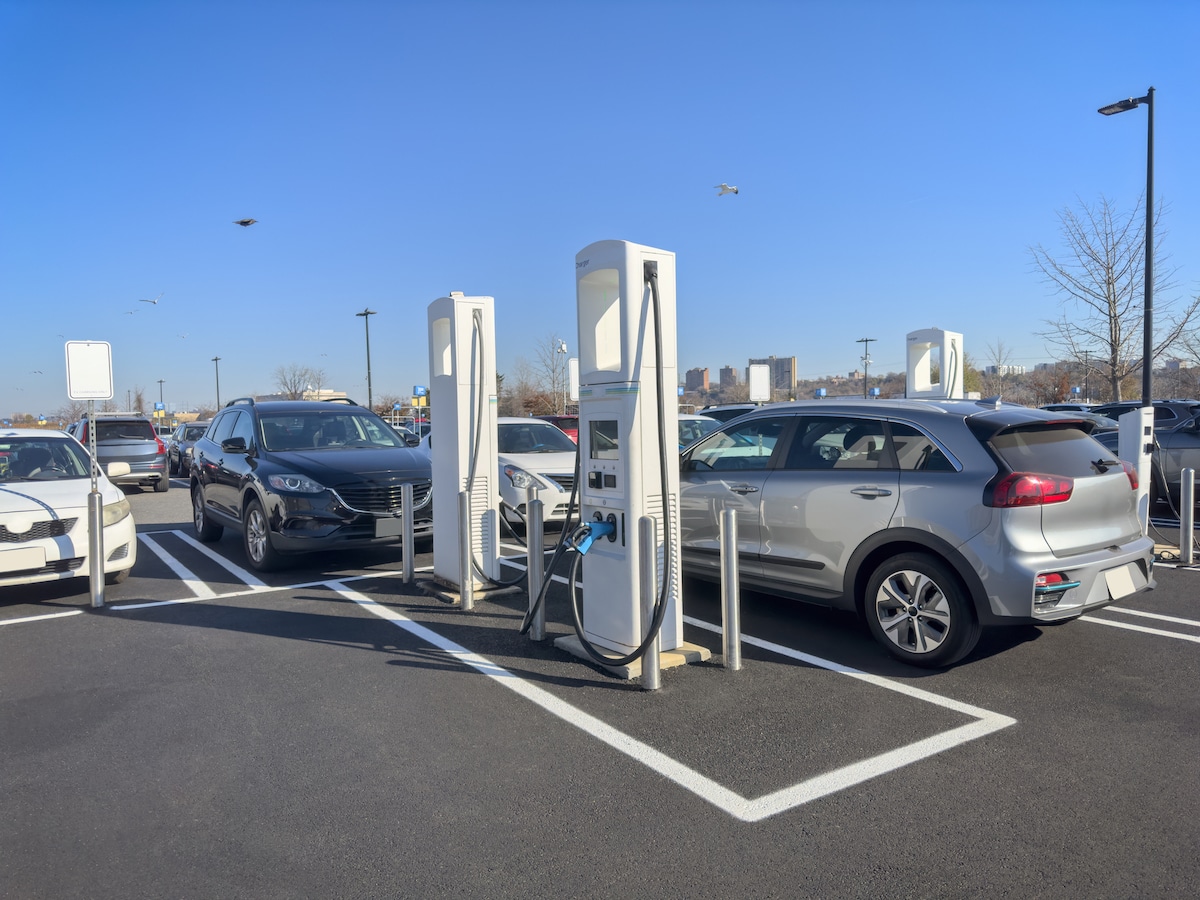 Electric car charging stations in the U.S.
