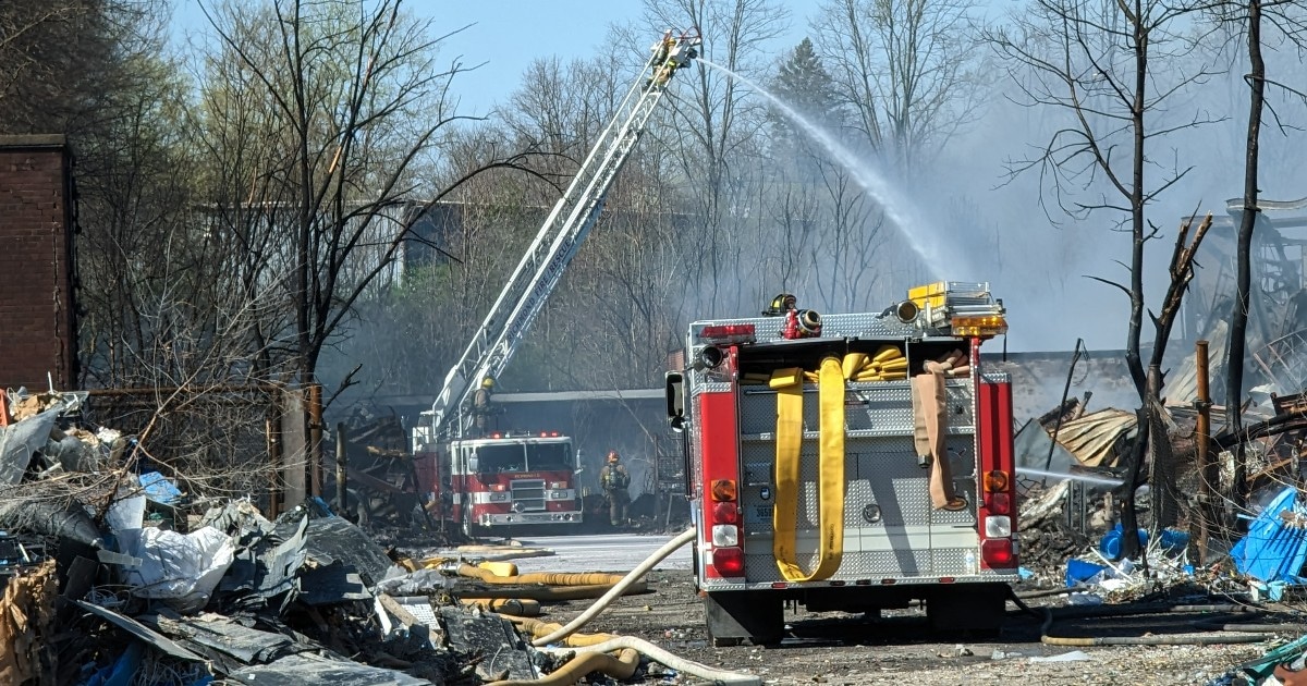 Warehouses containing large amounts of chipped, shredded and bulk recycled plastic caught fire in Richmond, Indiana. The Richmond Fire Department contained the fire.