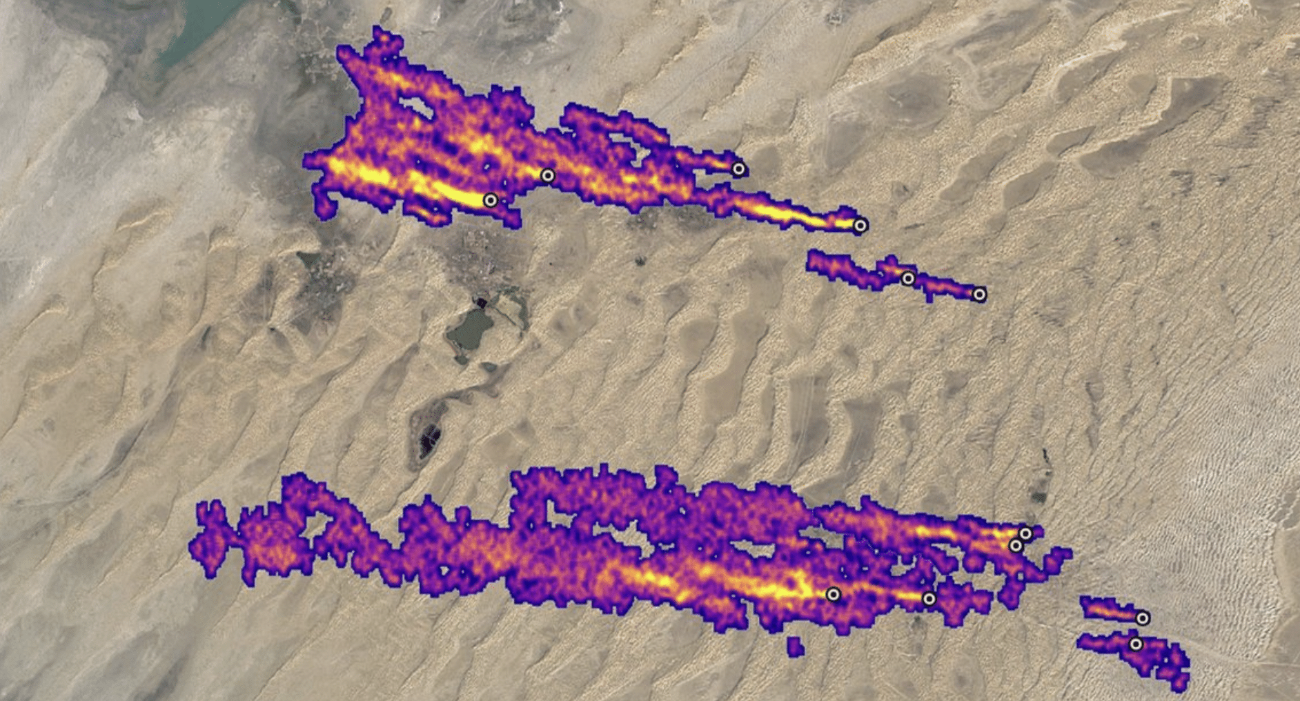 Nasa satellite image of methane