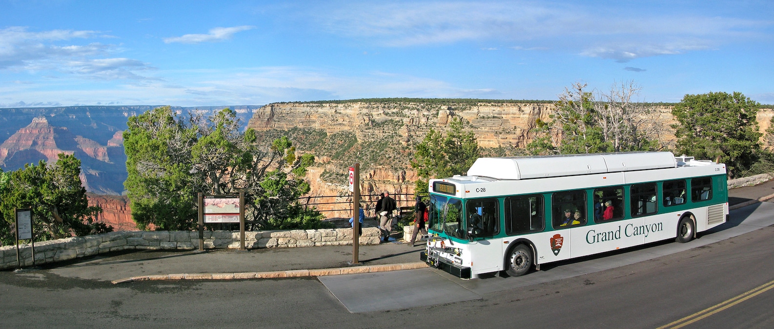 Grand Canyon National Park's shuttle bus stop at Monument Creek Vista