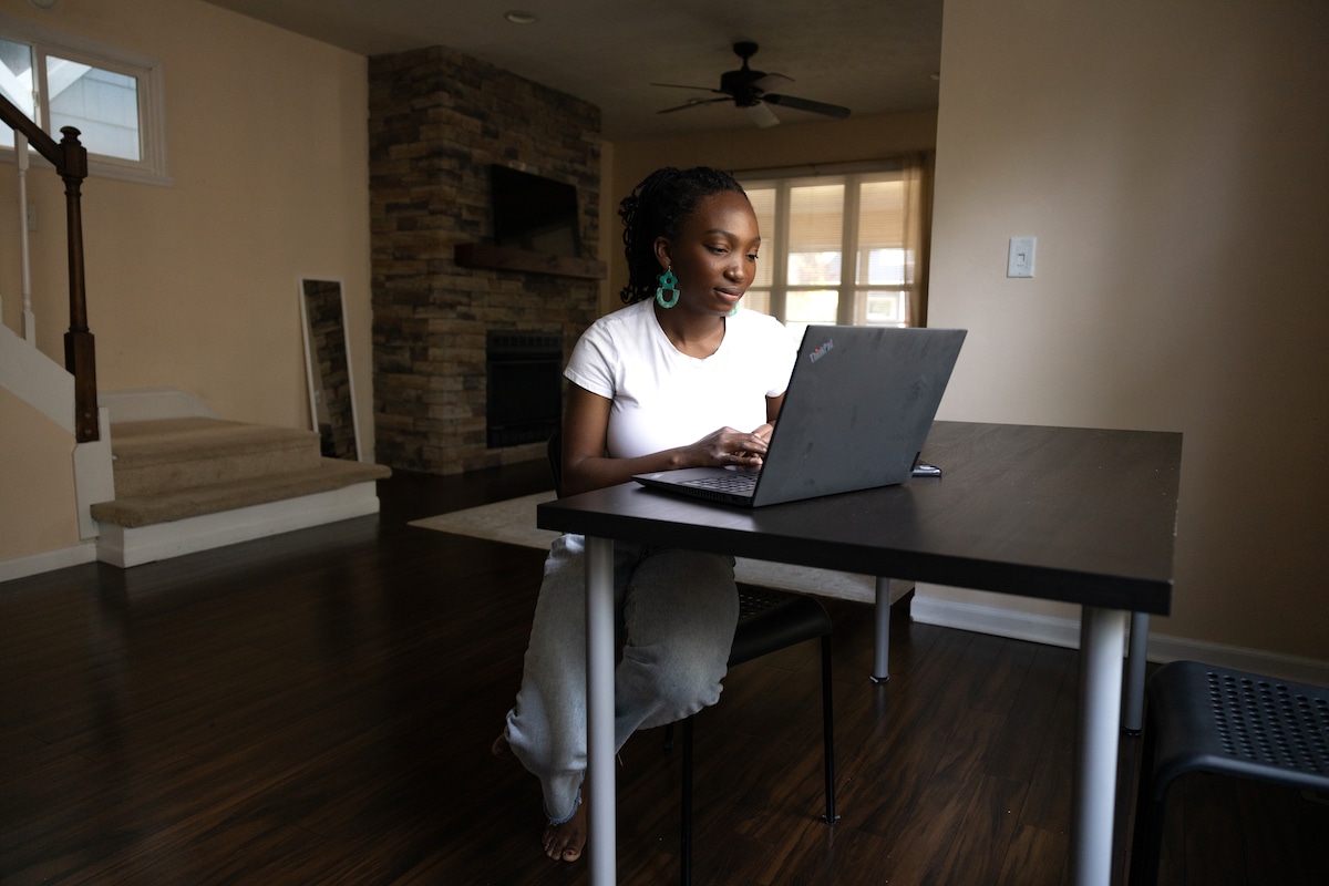 A former Microsoft employee works from home managing her own businesses in Columbus, Ohio