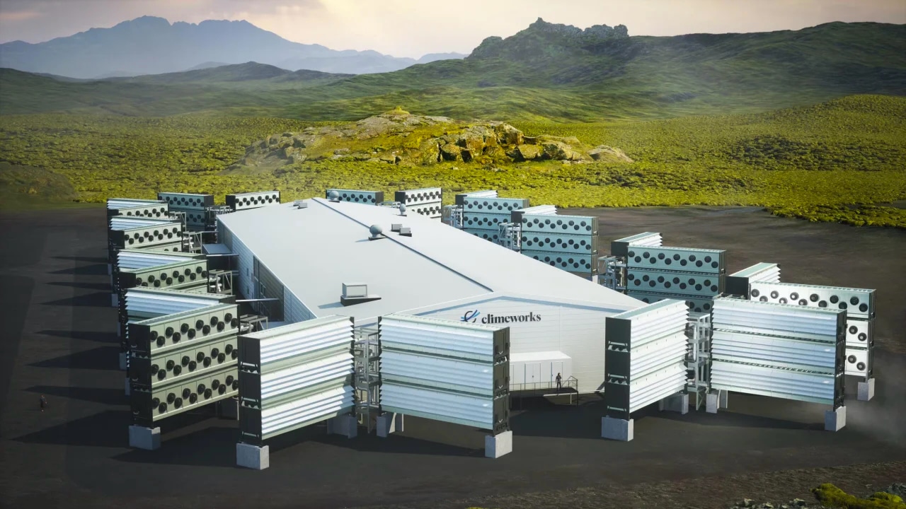 Climeworks’ newest and largest direct air capture and storage plant Mammoth, in Iceland