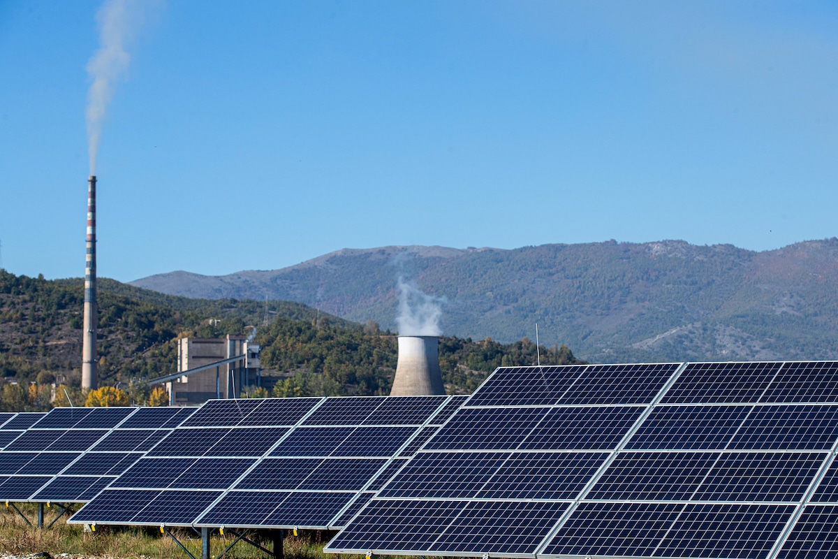 Macedonia’s first large-scale solar plant, Oslomej 1, built at the site of a former coal mine