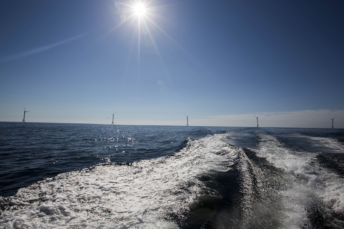 The first turbines installed at Ørsted’s Block Island Wind Farm off the coast of New Shoreham, Rhode Island