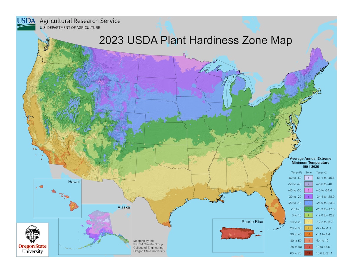 The new USDA Plant Hardiness Zone Map